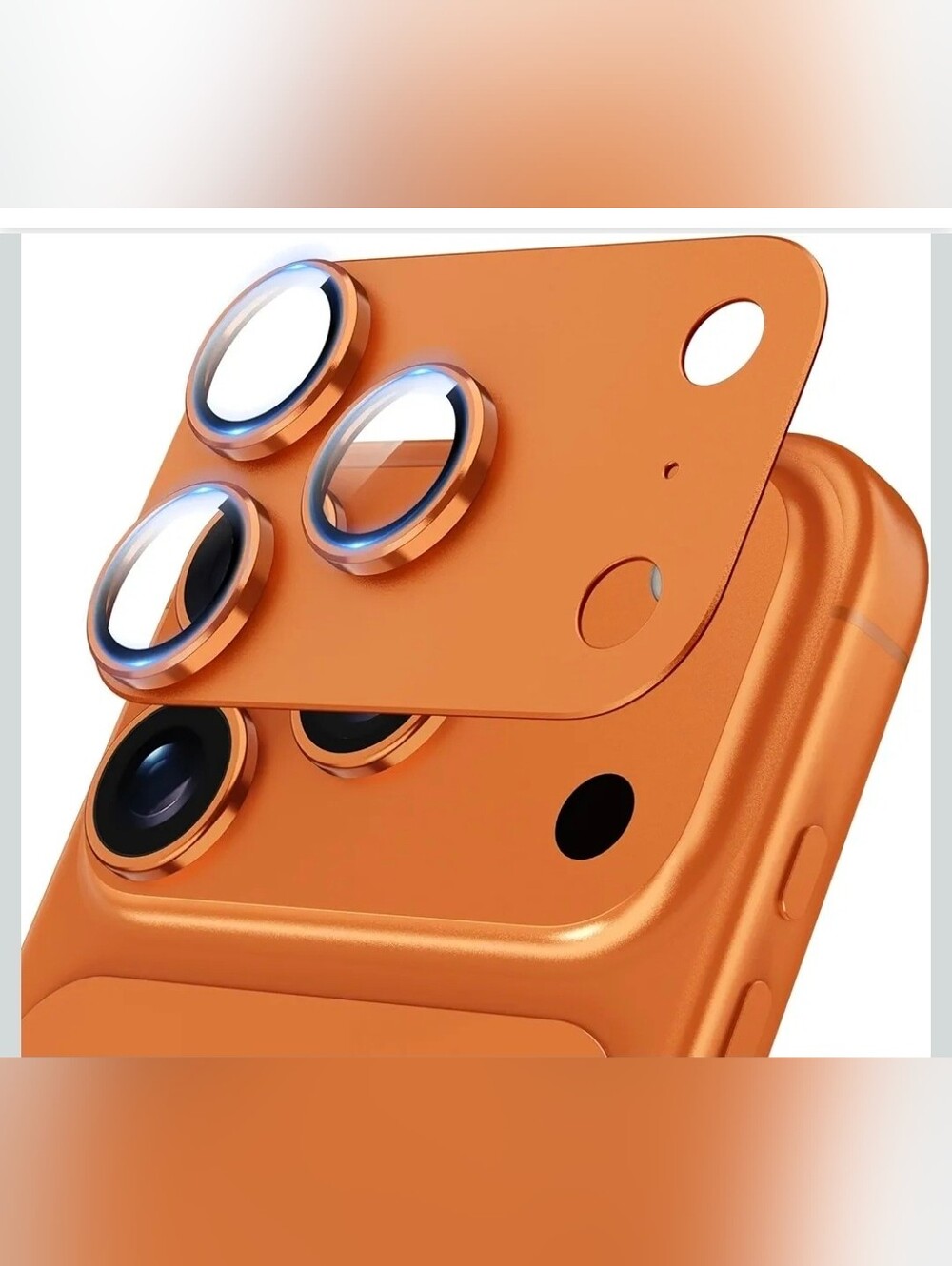 Orange Metallic Camera Jeluse iPhone 17 Pro Max Camera Lens Protector